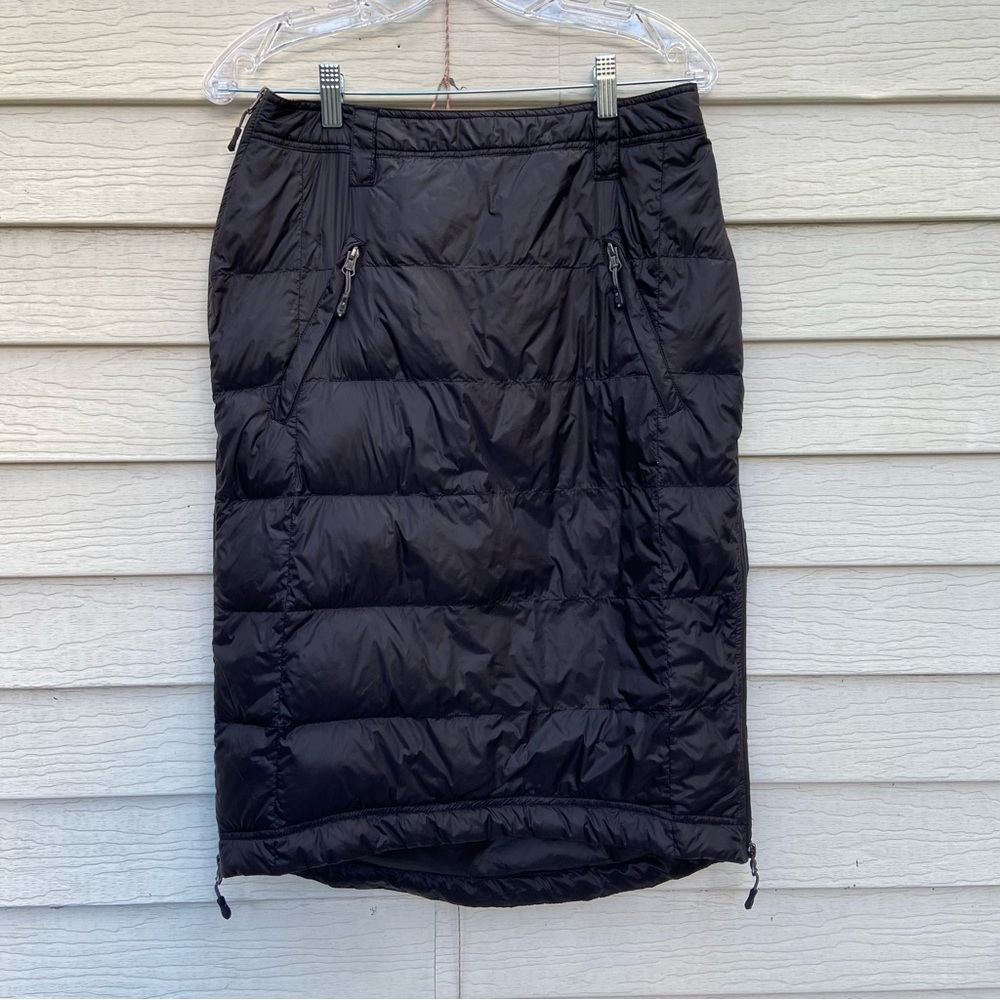 Puffer Black Midi Pencil Skirt for Casual Wear with Zippers